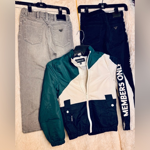 Emporio Armani Other - 🧒✨ Cool Kid Preppy Bundle – 2 Emporio Armani Jeans + Members Only Jacket